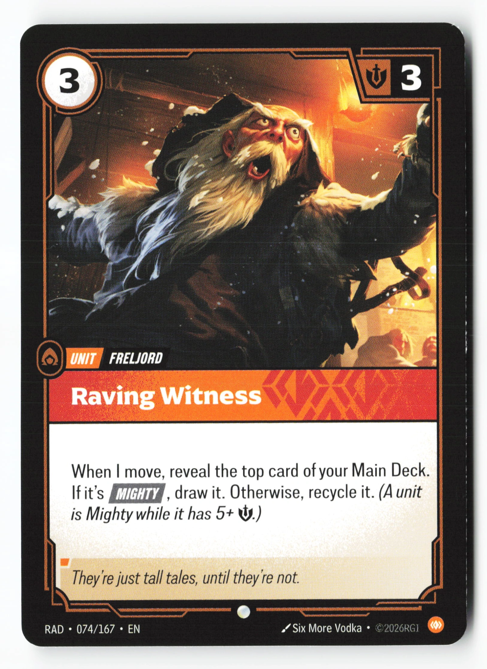 Raving Witness (RAD 074) — Voorkant