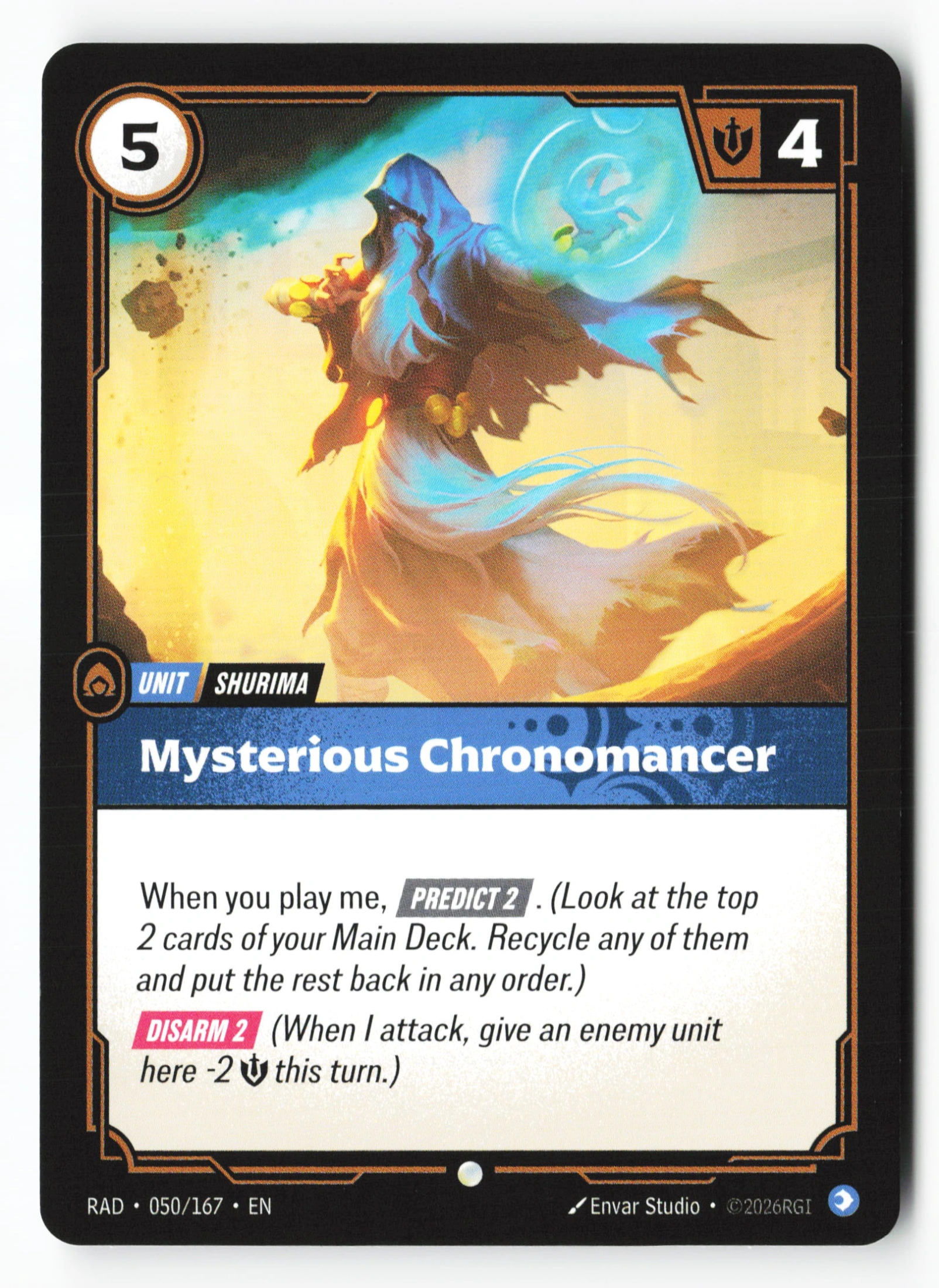 Mysterious Chronomancer (RAD 050) — Voorkant