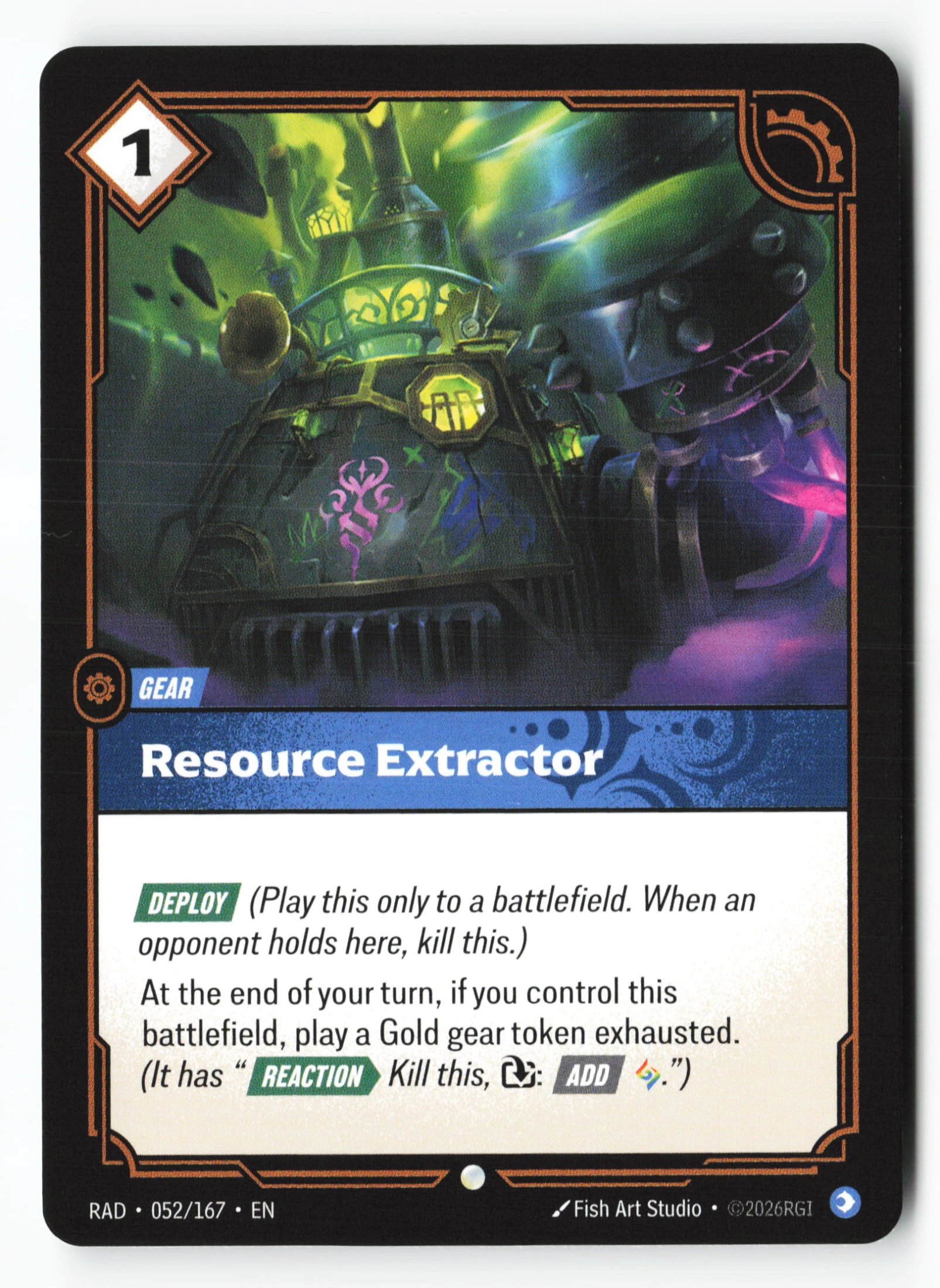Resource Extractor (RAD 052) — Voorkant
