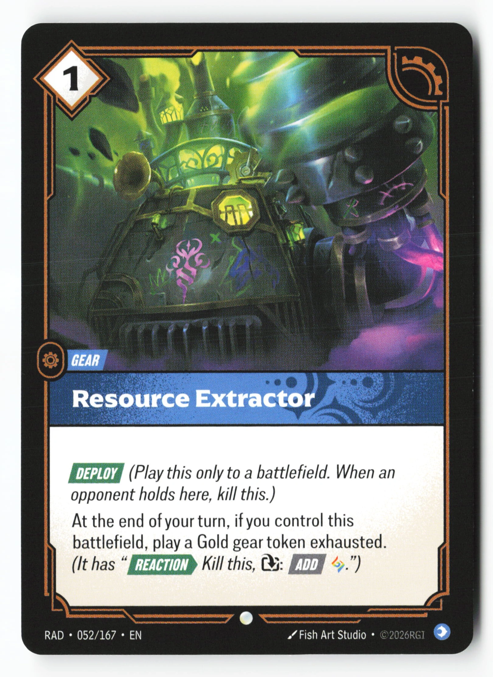 Resource Extractor (RAD 052) — Voorkant