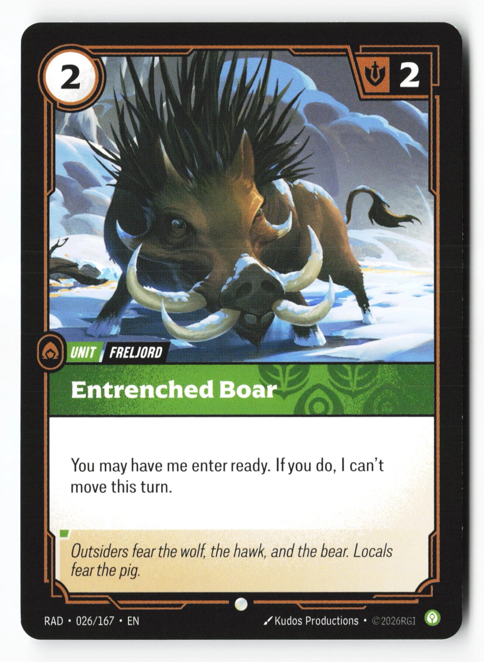 Entrenched Boar (RAD 026) — Voorkant