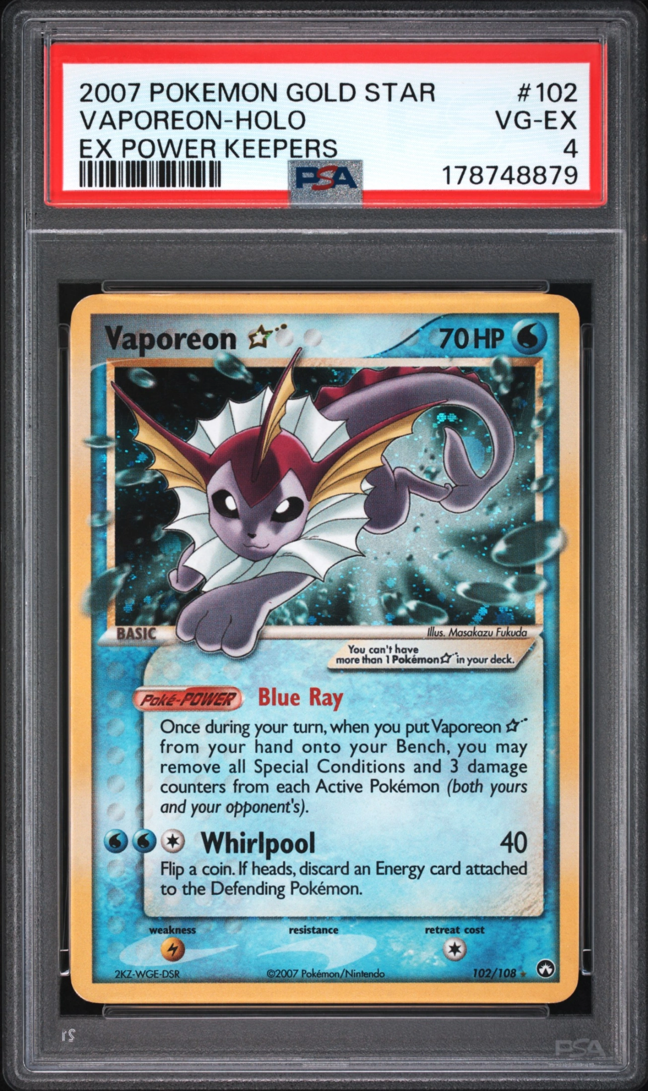Vaporeon ☆ (PK 102) — Voorkant