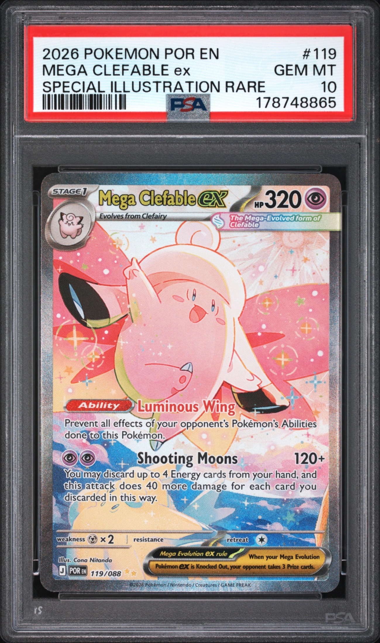 Mega Clefable ex (POR 119) — Voorkant