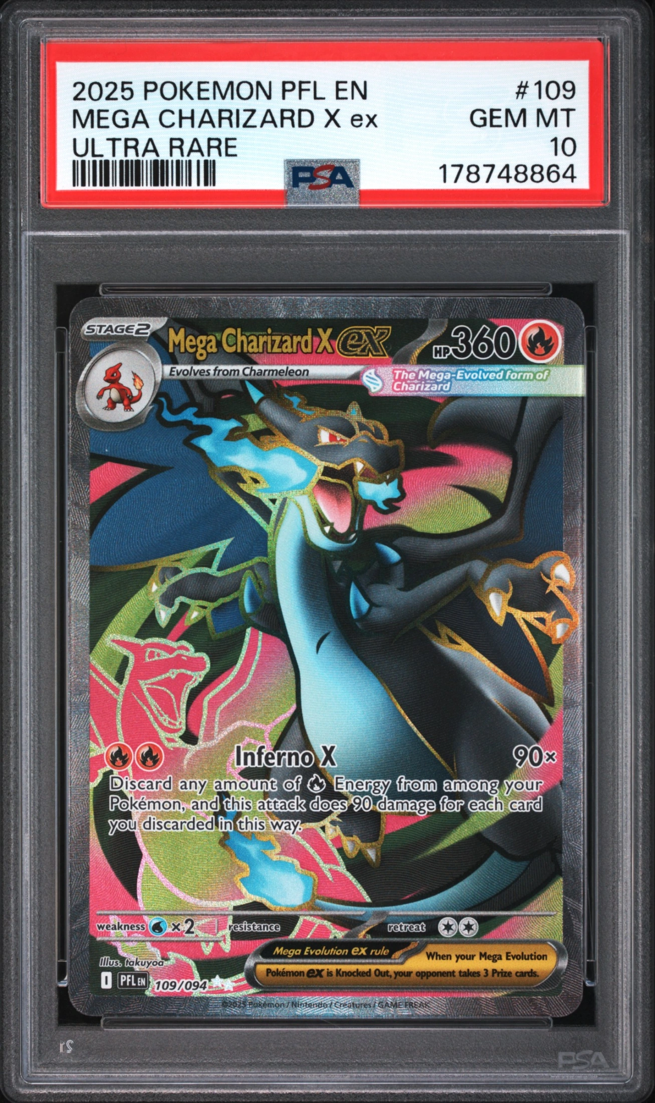 Mega Charizard X ex (PFL 109) — Voorkant