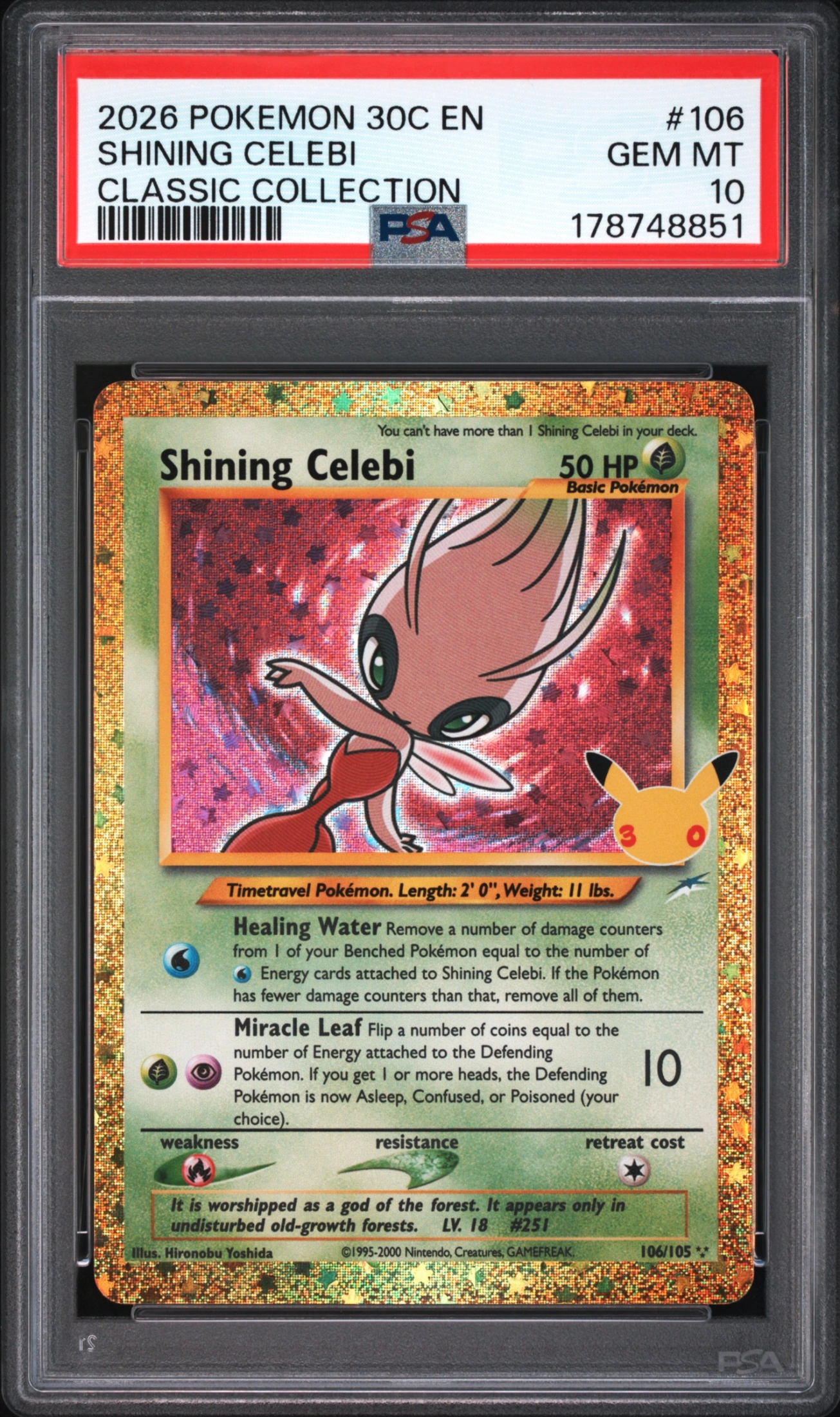 Shining Celebi (30C 106) — Voorkant