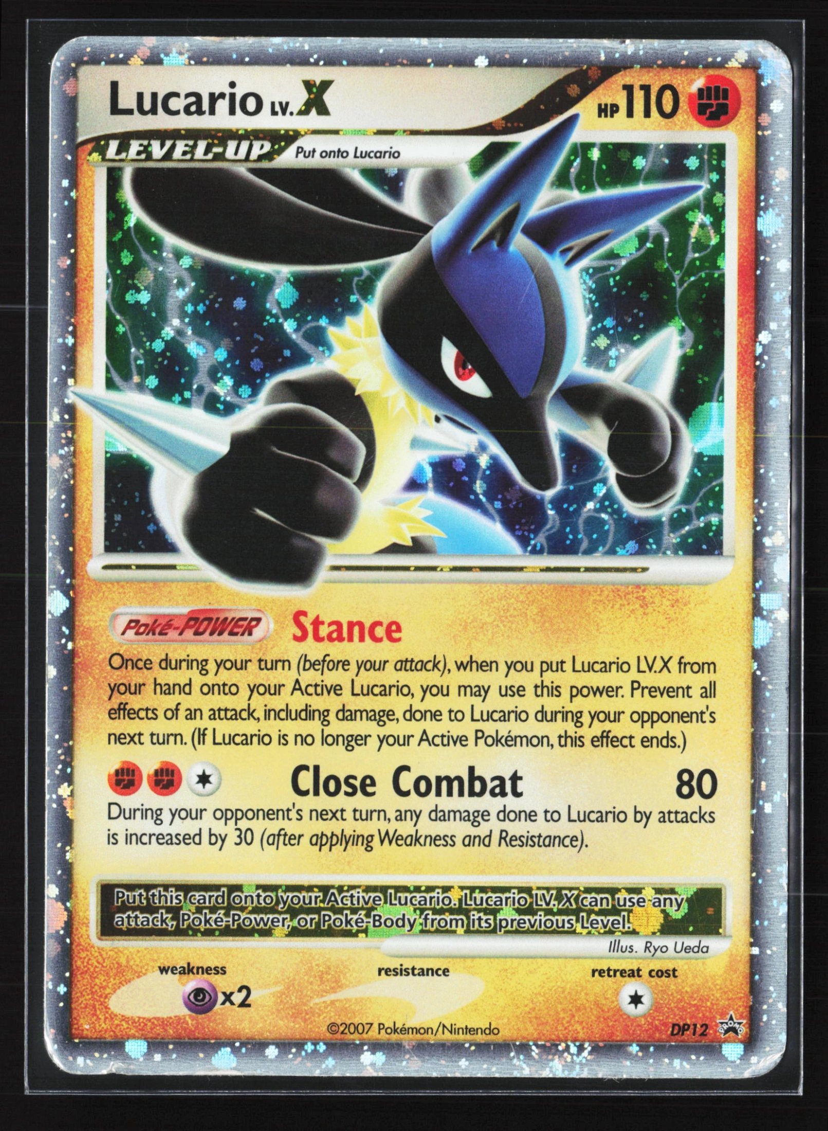 Lucario LV.X (PR-DPP DP12) — Voorkant