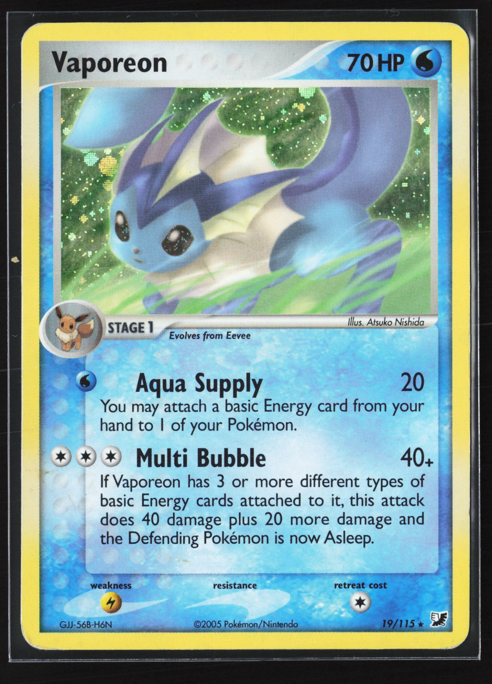 Vaporeon (UF 019) — Voorkant