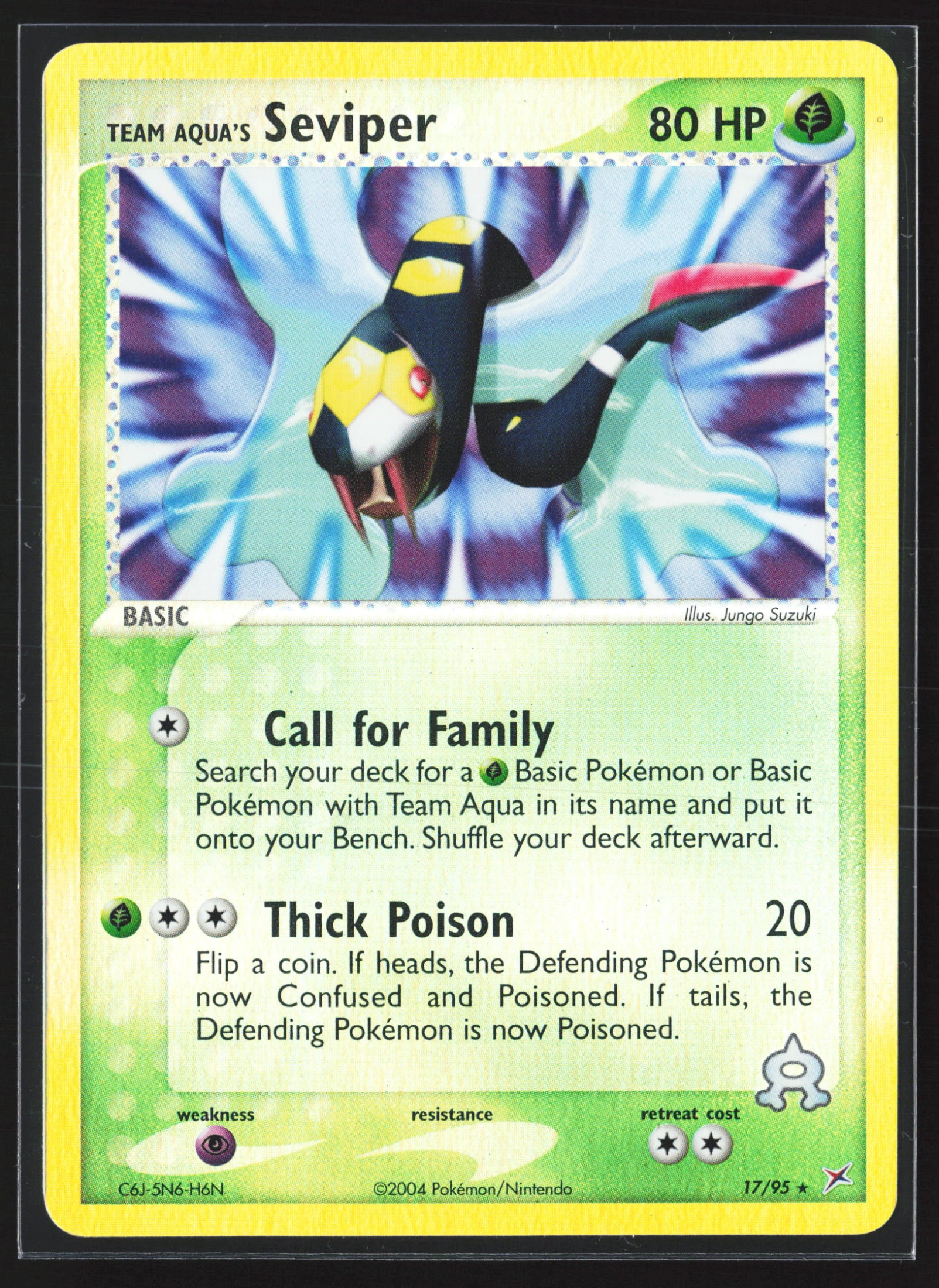 Team Aqua's Seviper (MA 017) — Voorkant