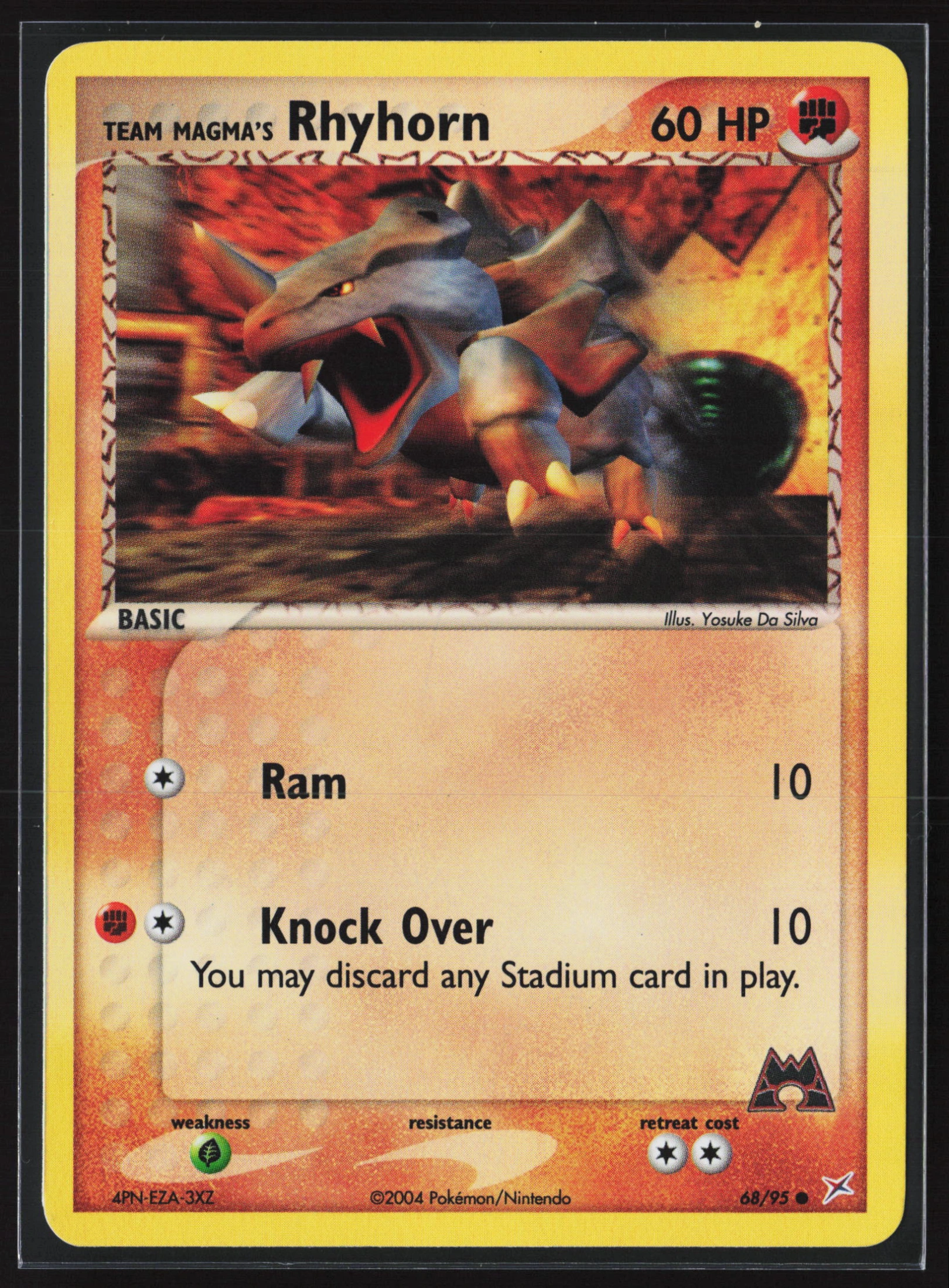 Team Magma's Rhyhorn (MA 068) — Voorkant